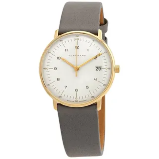 JUNGHANS max Bill Damenuhr mit Saphirglas Grau/Goldfarben 47/7854.02