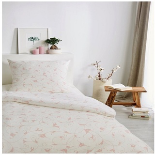 Bettwäsche »100% Bio Baumwolle Floral Muster Bettbezug Schlafzimmer«, Miovani rosa 155 cm x 220 cm