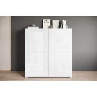 OTTO home PC-Schrank Kenia, Sekretär, Home Office (1 St), Mit Push-to-open, Tastaturauszug und praktischem Stauraum weiß