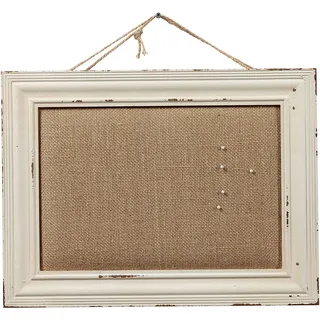 Sintosin Niedlich Korkwand Pinnwand mit Holzrahmen 40x30 cm, Rustikales Ausführung Office Korktafel, Pinnwand Kork Klein Memo Board Leinen Deco, Pinboard für Crafting