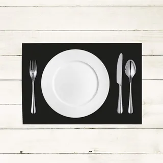 Sovie HORECA Tischset in Schwarz aus Linclass Airlaid, 40 x 30cm, 100 Stück | Einweg Platzdeckchen für Gastro, Restaurant, Catering und Hotel