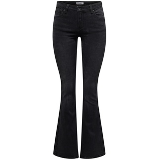 Bootcut-Jeans »ONLREESE REG RETRO FLARED DNM EXT«, Gr. 28 - Länge 30, Black, , 33669865-28 Länge 30