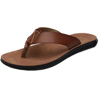 LZQpearl Modische Flip Flops, Herren Damen Leder Zehensandalen, Klassische Komfort Hausschuhe Für Strandpool Mit Bequemer Fußgewölbeunterstützung, Offene Zehen Sommerschuhe - 40 EU