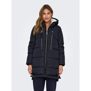 Only Steppmantel "ONLNEWNORA LONG PUFFER COAT LIFE CC OTW", Damen, Gr. S, blau (night sky), Steppware, Obermaterial: 100% Polyester, unifarben, regular fit taillenbedeckt, Mäntel Steppmantel