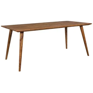 furnicato Esstisch Esszimmertisch 180x80x76 cm Massivholz, Walnuss Finish Braun (1-St), Handgefertigter Esstisch mit versiegelter Oberfläche für dein Heim braun