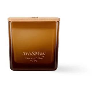 Ava&May Viennese Coffee Duftkerze 220g Gourmand & Süss Vegan, 100% pflanzenbasiertes Wachs