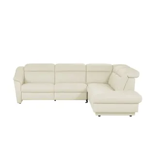 HIMOLLA Eckcouch Leder 2-Sitzer Creme