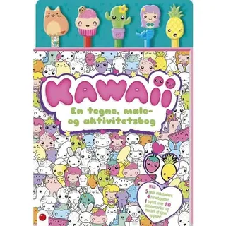 Aktivitetsbog med blyanter: Kawaii