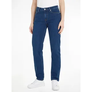 Straight-Jeans TOMMY HILFIGER Gr. 27, Länge 30, blau (kai) Damen Jeans Gerade in blauer Waschung