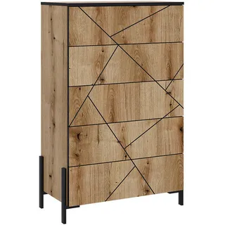 Vicco Kommode Hatto 78 x 120 cm Braun