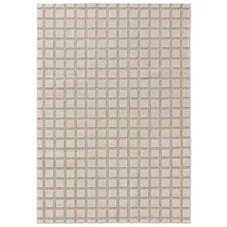 benuta Basic In- & Outdoor Teppich Kaleo - Beige 80x150 cm - Geometrische Muster - Wetterfest & UV-beständig für Balkon, Terrasse, Garten, Küchenteppich & Wohnzimmerteppich - Leicht zu Reinigen