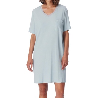 Schiesser, Damen, Pyjama, Casual Nightwear Nachthemd, Blau, (XL)