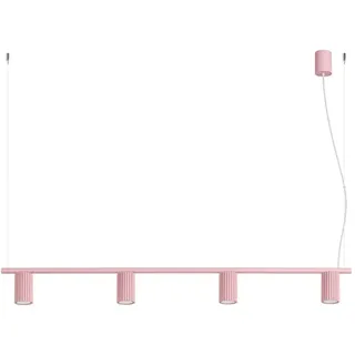 Sollux Kronleuchter Karbon 4 GU10 122 cm Aluminium/Rosa
