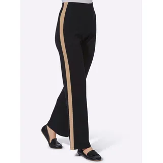 Jerseyhose CLASSIC BASICS, Damen, Gr. 56, Normalgrößen, schwarz, 100% Baumwolle, unifarben, lang, Hosen Jerseyhose
