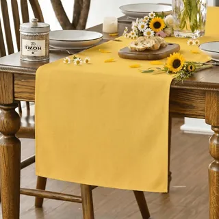 Artoid Mode Gelb Frühling Tischläufer, Saisonnal Sommer Abwaschbar Küche Esstisch Tisch Dekoration Drinnen Urlaub Party Dekor 40x180 cm