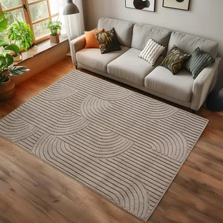 Ayyildiz HELIX 2201 Kurzflorteppich 240 x 340 cm Beige