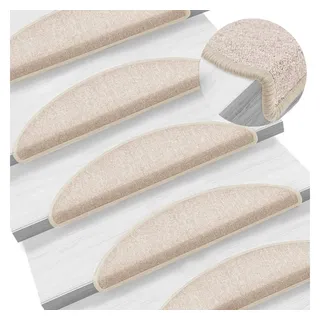 vidaXL Stufenmatte 56 x 17 cm Taupe Halbrund