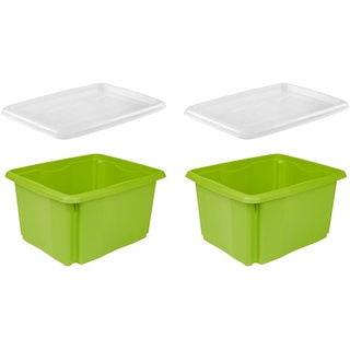 Organizer KEEEPER "emil" Aufbewahrungsboxen Gr. B/H: 34,5 cm x 22 cm, grün Aufbewahrungsbox Stapelbox Aufbewahrung Ordnung Aufbewahrungsboxen Aufbewahrungsbox, aufeinander stapelbar