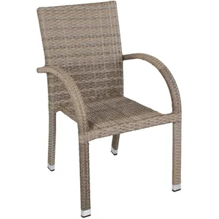 Garden Pleasure Modesto Stapelstuhl 57 x 64 x 90 cm beige 2 St.