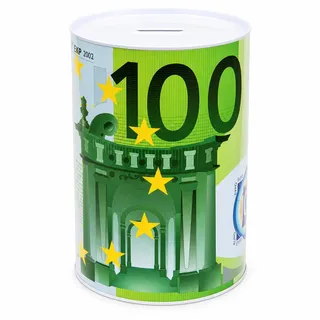 ReWu Jumbo-Spardose 100 Euro Spardose Metall Geschenkidee 22 x 15 cm