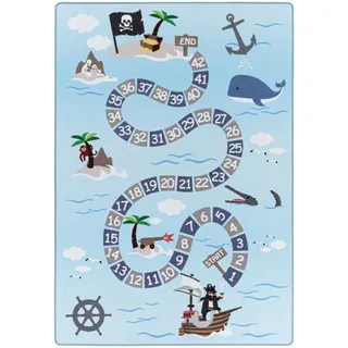 KADIMA DESIGN TRAUN Kinderteppich 140 x 200 cm Blau