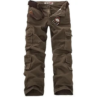 AYG Herren Cargo Hose Baumwolle Militär Arbeitshose Hose Camouflage Cargohosen