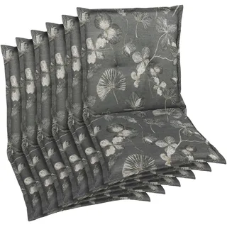 Sesselauflage KONIFERA, grau (taupe), B:50cm H:6cm T:100cm, Baumwolle, Polyester, Polsterauflagen, Natur Look taupe - Maße BxLxH ca.: 50 cm x 100 cm x 6 cm