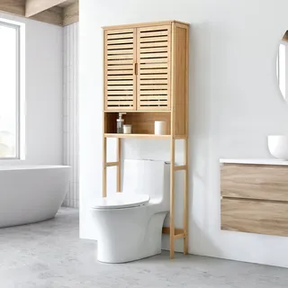 [en.casa] - Toilettenschrank Geta 170 X 66 X 23 Cm Bambus