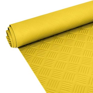 Gummimatte Premium Bodenmatte Bodenbelag TPE Riffelblech gelb Breite 100 cm Länge 220 cm