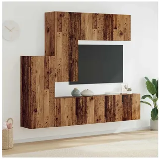 vidaXL TV-Wandmöbel Wandmontiert 30 cm Braun Holz
