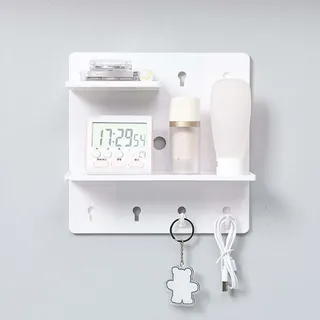 [klebe-wandregal] [klebe-montageregal] Pp 23 Cm Weiß – Organizer Für Büro, Schlafzimmer, Badezimmer, Küche Mit Hoher Tragkraft