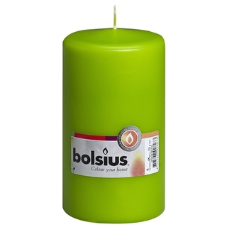 Bolsius 103616180174 Stumpenkerze, Paraffin Wachs, Lime grün