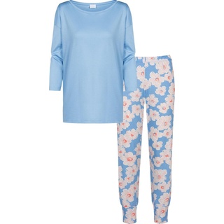 Mey, Damen, Pyjama, Caja Schlafanzug, Blau, (42)