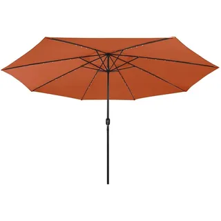 vidaXL Sonnenschirm mit LED Ø 400 cm terracotta