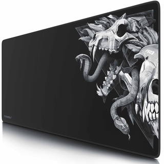 Titanwolf Gaming Mauspad, 900 x 400mm XXL Mousepad, verbessert Präzision & Geschwindigkeit, Wolf Skull