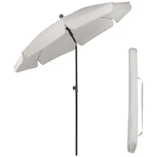Sekey Balkonschirm 200 cm Sonnenschirm mit Schutzhülle für Balkon Garten, UV-Schutz 50+, LxB: 180,00x180,00 cm, Neigungswinkel und Höhe Verstellbar beige|grau