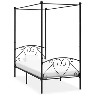 vidaXL Himmelbett 120 x 200 cm Schwarz