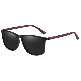 FIDDY Sonnenbrille Polarisierte Sonnenbrillen, Unisex-Sonnenbrillen mit UV-Schutz (Fahrspiegel bunte Filmbrille Outdoor-Sonnenbrille, 1-St., Vielseitig und modisch) grau|schwarz