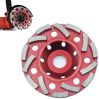 Diamant Schleiftopf, 125 x 22,23 mm, Für Beton, Naturstein, Granit | Nass Und Trocken Einsetzbar, Geeignet Für Fliesenkleber, Mauerwerk, Kleberreste, Kunstharze,Max. 12250 U/min