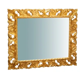 Biscottini Großer Boden- und Wandspiegel 122 x 100 x 7 cm | Wandspiegel großer Barockstil