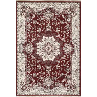 Novel Vintage-Teppich Semerkand, Dunkelrot, Beige, Textil, orientalisch, rechteckig, 120x170 cm, Teppiche & Böden, Teppiche, Vintage-Teppiche