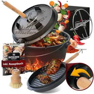 gusskönig Dutch Oven 9 l ohne Füße 2in1