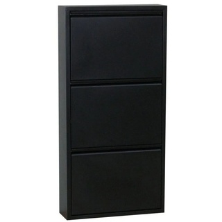 ebuy24 Schuhschrank Pisa Schuhschrank mit 3 Klappen/Türen in Metall sc