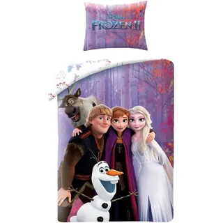 Halantex Disney Frozen Eiskönigin Baumwolle Mehrfarbig 140 x 200 cm + 70 x 90 cm