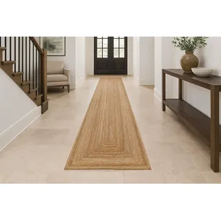 MY-RUG Jute Teppich Läufer 80 x 600 cm - Sisal-Teppich für das Wohnzimmer
