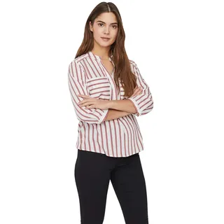 VERO MODA Damen Vmerika Stripe 3/4 Shirt E10 Noos Bluse - M