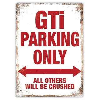 Lorenzo GTI Parking Only Vintage Metall Eisen Malerei Plaque Poster Warnschild Wohnzimmer Cafe Bar Bier Club Party Weihnachten Hochzeit Dekoration