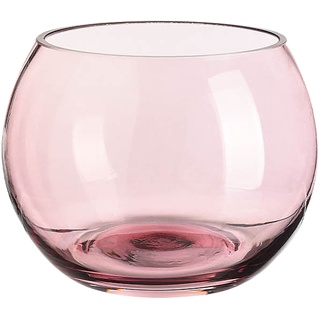 Vase Glas ca. D10xH9cm, rosa