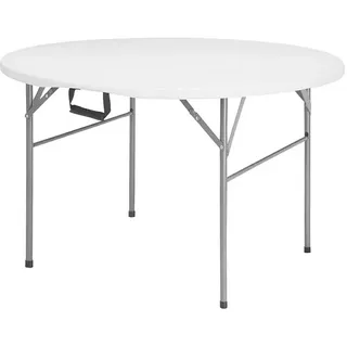 Floordirekt Gartentisch rund Shiga  (Ø x H: 120 x 74 cm, Kunststoff, Rund, Weiß)