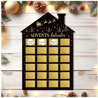 LuxusKollektion DIY-Adventskalender Adventskalender Paare DIY Rubbelsticker Haus 2026 bunt|schwarz